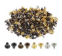 QUARKZMAN 400Pz Super Piccoli Kit Occhielli in Metallo 1.5mm/0.06" Foro Occhielli per Teloni Piccolo Occhiello Auto Supporto per Scarpe Vestiti Cinture Borse Progetto DIY, 4 Colori