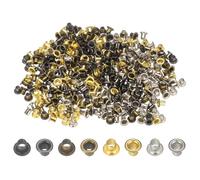 QUARKZMAN 400Pz Super Piccoli Kit Occhielli in Metallo 2.5mm/1/10" Foro Occhielli per Teloni Piccolo Occhiello Auto Supporto per Scarpe Vestiti Cinture Borse Progetto DIY, 4 Colori
