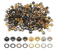 QUARKZMAN 400Pz Super Piccoli Kit Occhielli in Metallo 3.5mm/0.14" Foro Occhielli per Teloni Piccolo Occhiello Auto Supporto per Scarpe Vestiti Cinture Borse Progetto DIY, 4 Colori