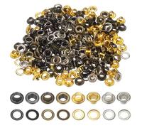 QUARKZMAN 400Pz Super Piccoli Kit Occhielli in Metallo 4.5mm/0.18" Foro Occhielli per Teloni Piccolo Occhiello Auto Supporto per Scarpe Vestiti Cinture Borse Progetto DIY, 4 Colori