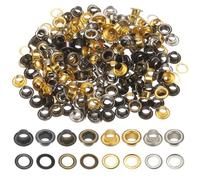QUARKZMAN 400Pz Super Piccoli Kit Occhielli in Metallo 5mm/3/16" Foro Occhielli per Teloni Piccolo Occhiello Auto Supporto per Scarpe Vestiti Cinture Borse Progetto DIY, 4 Colori