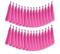 QUARKZMAN 40Pcs Ghirlanda Di Frange Strisce Di Carta Per Decorazioni Per Feste, Decorazioni Per San Valentino Compleanno Per Donne Con Corda E Filo Legato (Rosa Rosso, 14.6 Pollici)