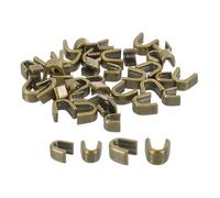 QUARKZMAN 40pz Fermi per Cerniere Lampo - #3#5 Forma a U Fermi Superiori per Borse Cappotti Giacche Cerniere Lampo Chiuse Sostituzione Tono Bronzo (Ogni Misura 20pz)
