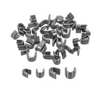 QUARKZMAN 40pz Fermi per Cerniere Lampo - #3#5 Forma a U Fermi Superiori per Borse Cappotti Giacche Cerniere Lampo Chiuse Sostituzione Nero Metallizzato (Ogni Misura 20pz)