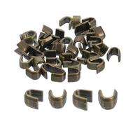 QUARKZMAN 40pz Fermi per Cerniere Lampo - #8#10 Forma a U Fermi Superiori per Borse Cappotti Giacche Cerniere Lampo Chiuse Sostituzione Tono Bronzo (Ogni Misura 20pz)