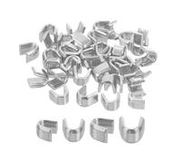 QUARKZMAN 40pz Fermi per Cerniere Lampo - #8#10 Forma a U Fermi Superiori per Borse Cappotti Giacche Cerniere Lampo Chiuse Sostituzione Tono Argento (Ogni Misura 20pz)