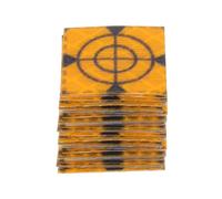 QUARKZMAN 40pz Fogli Riflettenti per Indagini 20x20mm Nastro Riflettente Autoadesivo Segno di Destinazione per Stazioni Totali, Giallo