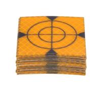 QUARKZMAN 40pz Fogli Riflettenti per Indagini 50x50mm per Rilevamento, Segnalazione di Target di Misurazione per Stazioni Totali, Giallo