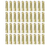 QUARKZMAN 40pz Punte Laccio Scarpa Metallo, 3.2x18mm Ottone Bocca Aperta Laccio Scarpa Testa Sostituzione Cordone Punta per Sneakers Riparazione Fai-da-Te, Oro