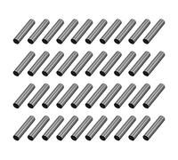 QUARKZMAN 40pz Punte Laccio Scarpa Metallo, 3x20mm Colonna Riparazione Lacci Scarpe Testa Cordoni Punte Finali Sostituzione per Sneakers Riparazione Fai-da-Te, Nero