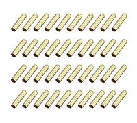 QUARKZMAN 40pz Punte Laccio Scarpa Metallo, 4.5x22mm Colonna Riparazione Lacci Scarpe Testa Cordoni Punte Finali Sostituzione per Sneakers Riparazione Fai-da-Te, Oro