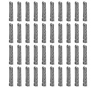 QUARKZMAN 40pz Punte Laccio Scarpa Metallo, 4x22mm Ottone Bocca Aperta Laccio Scarpa Testa Sostituzione Cordone Punta per Sneakers Riparazione Fai-da-Te, Nero