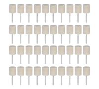 QUARKZMAN 40pz Punti di Mandrino Montati in Feltro di Lana 16mm Testa 1/8 Pollice Asta Cilindro Punte di Lucidatura Burr Feltro Ruota di Lucidatura per Utensile Rotante