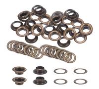 QUARKZMAN 40Set Occhielli per Teloni con Rondelle 12mm Occhiello Strumento Metallici color Rame per Tende in Tessuti Cinture in Pelle Scarpe Borse DIY, Bronzo (Perforatrice Non Inclusa)
