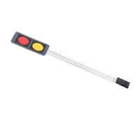 QUARKZMAN 40x20x0,8mm 1x2 Tastierino 2 Interruttori x 1 Pezzo DC 12V 30mA per Strumenti e Elettrodomestici, [Rosso, Giallo]