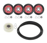 QUARKZMAN 4392067 Kit di Riparazione Asciugatrice W10837240 Cinghia Asciugatrice 279640 Kit Cuscinetto Puleggia Tenditore, WPW10314173 Rullo Tamburo & Cinghia 661570V, Sostituisce 4392067VP