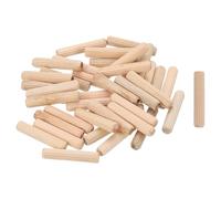 QUARKZMAN 45Pcs Spinotti In Legno 5/16"x1-9/16" (8mmx40mm), Spinotti Scanalati Con Estremità Smussate Per Mobili, Fai Da Te E Artigianato