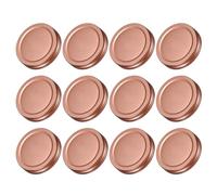 QUARKZMAN 45pz Coperchi per Barattoli Mason Jar, 70mm/2,76" Tappi in Lamiera Stagnata Bocca Regolare Antigoccia per Conservare Alimenti in Cucina, Oro Rosa