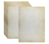 QUARKZMAN 48 Fogli Carta Di Cotone Vintage Con Bordi Stampati Spessa 120 GSM Carta Mappa Invecchiata Classica Per Scrittura Lettere Inviti Matrimonio 8 x 11 Pollici Bianca Strutturata