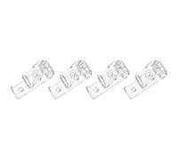 QUARKZMAN 4Pcs 50x15mm Fermacatena E Fermacorda per Tende A Rullo, Gancio di Fissaggio A P per Tende, Dispositivo di Tensione A Catena per Tende A Rullo, Tende Romane, Trasparente