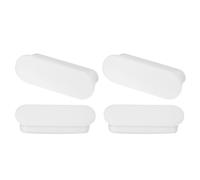 QUARKZMAN 4Pcs Anelli Di Troppo Pieno Per Lavello, Rifiniture Per Lavandino Bagno Cucina Vasca Copertura Ovale Foro Semi-Aperto In Silicone Inserimento Nel Foro (Bianco)