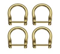 QUARKZMAN 4Pcs Anello A D A Ferro Di Cavallo Con Vite Ghiera Portachiavi A Forma Di U Accessori Per Cinture Borse Per Fai Da Te Artigianato In Pelle Keychain Oro Anticato