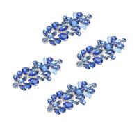 QUARKZMAN 4Pcs Applique Cristalli Rhinestone, Patch In Ferro Con Rhinestone, Applique Cristalli Con Fissaggio A Caldo Per Fascia Da Sposa Abito Da Sposa Scarpe Borsette, Blu Chiaro