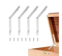 QUARKZMAN 4Pcs Cerniere A Ribalta Per Coperchi, Cerniere Girevoli In Ferro A 180 Gradi Per Mobili, Supporto Coperchio 9.8 X 1.1 Cm Armadi, Scatole Di Legno, Mobili La Casa, Finestre