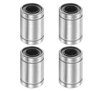 QUARKZMAN 4Pcs Cuscinetti Lineari A Sfere LM8UU, Diametro Foro 8mm, Diametro Esterno 15mm, Lunghezza 24mm, Doppia Guarnizione In Gomma Per Applicazioni Stampanti 3D CNC Macchine, ABEC3