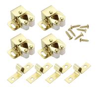 QUARKZMAN 4Pcs Ganci Per Antine A Doppio Rullo, Fermo Serratura Clip Per Chiusura Antine Chiusura Magnetica Hardware Per Antine Porte Cucina Armadio, Oro