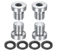 QUARKZMAN 4Pcs M12x1.25 Tappo Filettato A Testa Cava Esagonale Interna, Tappo Universale In Acciaio Al Carbonio Con O-Ring Nero Per Chiusura Estremità Tubi O Sostituzione Scarichi