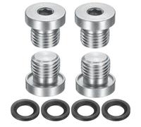 QUARKZMAN 4Pcs M14x1.5 Tappo Filettato A Testa Cava Esagonale Interna, Tappo Universale In Acciaio Al Carbonio Con O-Ring Nero Per Chiusura Estremità Tubi O Sostituzione Scarichi