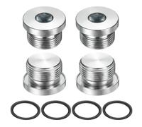 QUARKZMAN 4Pcs M24x1.5 Tappo Filettato A Testa Cava Esagonale Interna, Tappo Universale In Acciaio Al Carbonio Con O-Ring Nero Per Chiusura Estremità Tubi O Sostituzione Scarichi