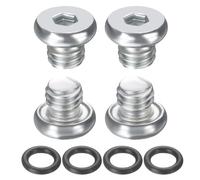 QUARKZMAN 4Pcs M5x0.8 Tappo Filettato A Testa Cava Esagonale Interna, Tappo Filettato Universale In Acciaio Al Carbonio Con O-Ring Nero Per Chiusura Estremità Tubi O Sostituzione Scarichi