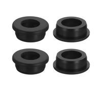 QUARKZMAN 4Pcs Passacavi in Gomma 29mm Foro di Trapano, 20mm ID Foro Passacavi a Cappello Nero in Gomma Siliconica Guarnizione per Cablaggio, Automotive