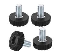 QUARKZMAN 4Pcs Piedini Regolabili Per Mobili Filettati M10 30x20mm Piedini Di Livellamento Regolabili Per Sedia Sgabello Gambe Di Mobili Nero