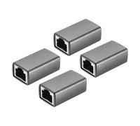 QUARKZMAN 4PCS RJ45 Ethernet Coupler, Ethernet Coupler Female To Female In Line Cat7 Cat6 Cat5e Cat5 Extender Cable Adapter, Argento