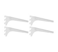QUARKZMAN 4Pcs Supporti Regolabili Scaffalatura, A Singola Guida Da Supporti Pesanti Per Scaffali In Metallo Per Armadi, Librerie, Scaffalature Da Negozio, Bianco.