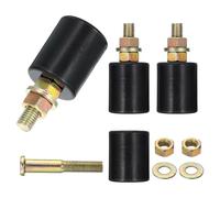 QUARKZMAN 4pz 1,57" x 1,89"(LxA) Guide per Cancello Scorrevole Rulli Guida Nylon Ruota Supporto Cancello Scorrevole per Puleggia Porta Elettrica, Nero