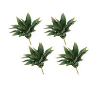 QUARKZMAN 4pz Artificiale Succulente Piante Falso Aloe Pianta 10" Grande Falso Succulente Non Vaso Reale Tocco per Casa Matrimonio Giardino Ufficio Esterno Floreale Verde