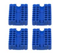 QUARKZMAN 4pz Cacciavite Bit Supporto Organizzatore 64x45x16mm 32 Fori Esagono Trapano Plastica Contenitore Custodia per Qualsiasi 1/4" Metallo Driver Bit