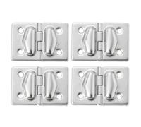 QUARKZMAN 4pz Cassetta Attrezzi Valigia Scatola Metallo Cerniere Supporto 44x30mm Acciaio Inox Leggero Cerniere per Casa Porta o Finestra Armadio Strumento Scatola Argento