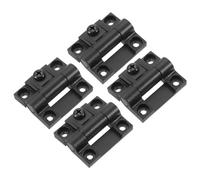 QUARKZMAN 4pz Cerniera a Coppia Regolabile, 43x36mm Fori Svasati in Plastica Cerniere Controllo Posizione Regolabili per Mobili da Cucina, Nero