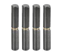 QUARKZMAN 4pz Cerniere Botte Saldabili, 3-1/8" x 8/16" (Lxd) Cerniere Cilindro Staccabili Saldabili Acciaio Carbonio per Rampare Rimorchio Porte Battente Cancelli Metallo, 0.28" Perno OD