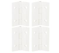 QUARKZMAN 4pz Cerniere in Acrilico, 1,8 x 1,34 Pollici Cerniere Pieghevoli Mini Hardware Cerniere per Piano con Foro di Montaggio per Artigianato Scatole Custodie, Bianco