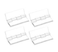 QUARKZMAN 4pz Cerniere in Acrilico, 1,8 x 1,38 Pollici Cerniere Pieghevoli per Ferramenta per Scatole Artigianali, Trasparenti