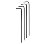 QUARKZMAN 4pz Chiave Esagonale Brugola Testa Sferica 2,5mm Metriche Braccio Extra Lungo Forma L Strumento Riparazione Acciaio al Cromo Vanadio per Riparazioni Domestiche Nero