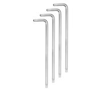 QUARKZMAN 4pz Chiavi Brugola Torx Forma L T27 Lunghezza 4.65" Tono Argento | Acciaio Carbonio, Stella 6 Punte, per Riparazione Auto Moto Bici