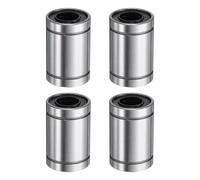 QUARKZMAN 4pz Cuscinetto Lineare Lm10Uu 10mm Foro 19mm OD 28mm Lunghezza Cuscinetti Sfera Lineari Doppio Lato Cuscinetto Sigillato Gomma Acciaio per Macchina CNC Stampante 3D Imballaggio