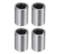QUARKZMAN 4pz Cuscinetto Lineare Lm4Uu 4mm Foro 8mm OD 12mm Lunghezza Cuscinetti Lineari a Sfere Superficie Nichelata Doppio Lato Guarnito in Gomma Acciaio per Macchina Cnc Stampante 3D